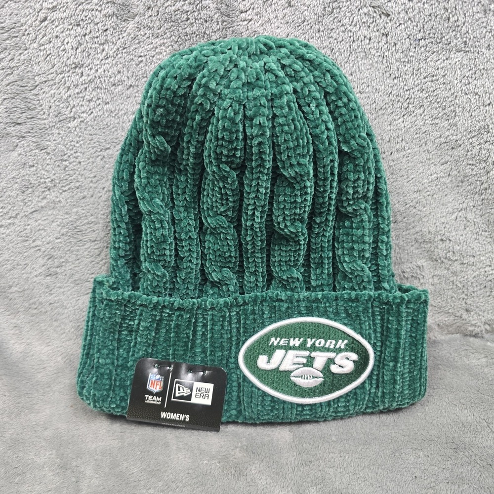 New Era New‎ York Jets Knit Beanie Hat Womens Green/White NFL NWT Football